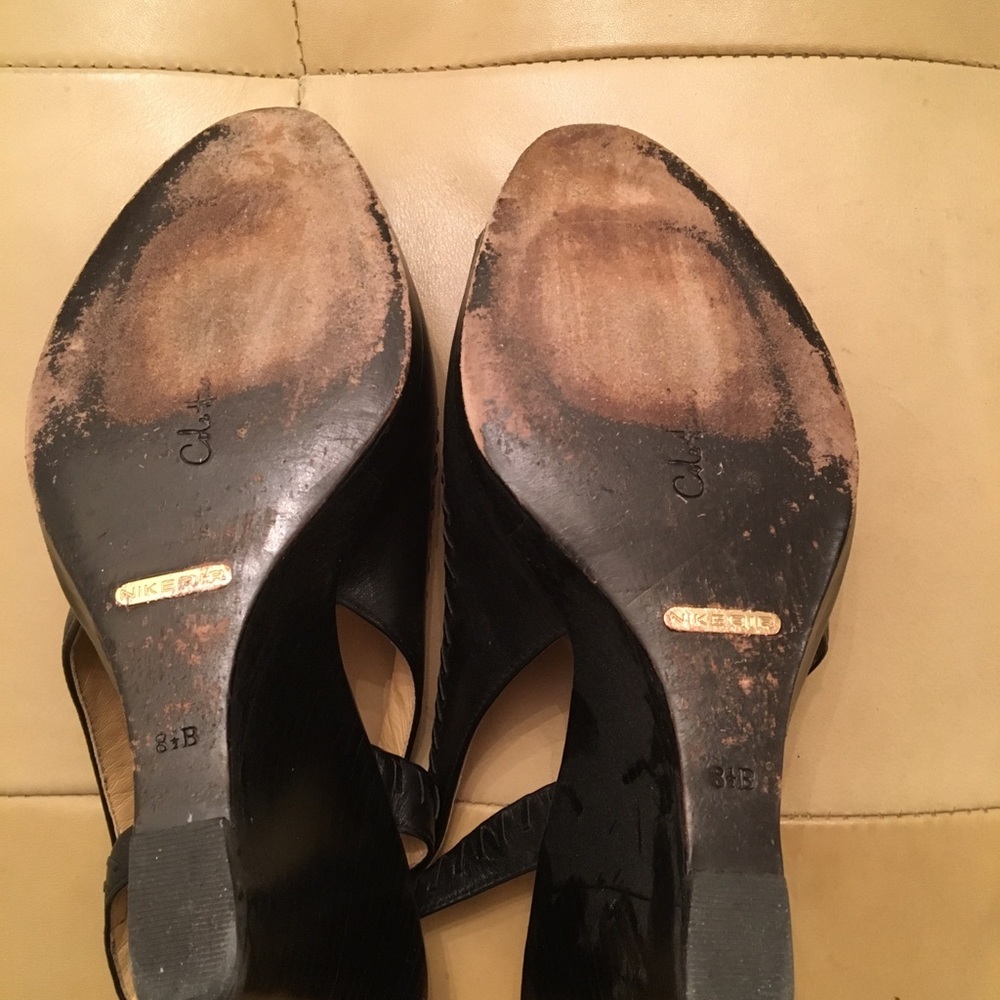 Cole Haan wedge peep toe slide - Picture 3 of 5